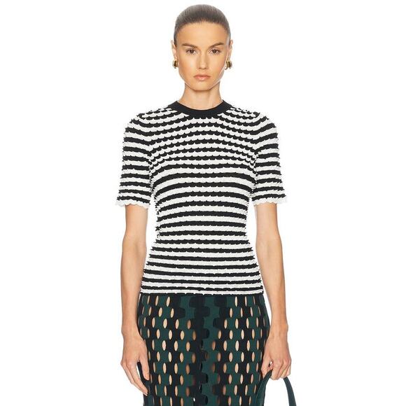 Zankov Elodie SS Top in Black Ivory Multi XS - Picture 1 of 4